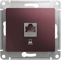 Розетка компьютерная без рамки Systeme Electric Glossa 1-м. RJ45 5e баклажан картинка